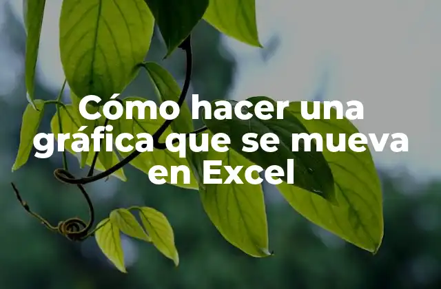 Cómo Hacer una Gráfica que Se Mueva en Excel