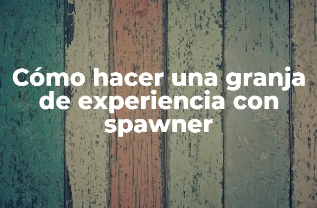 Cómo Hacer una Granja de Experiencia con Spawner