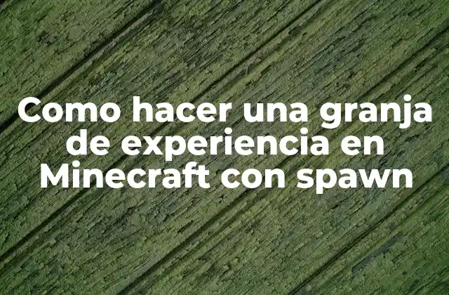 Como Hacer una Granja de Experiencia en Minecraft con Spawn