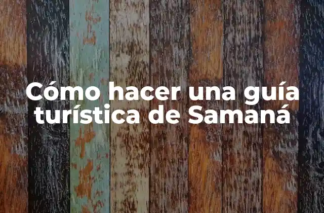 Cómo Hacer una Guía Turística de Samaná 2 Cómo hacer una guía turística de Samaná
