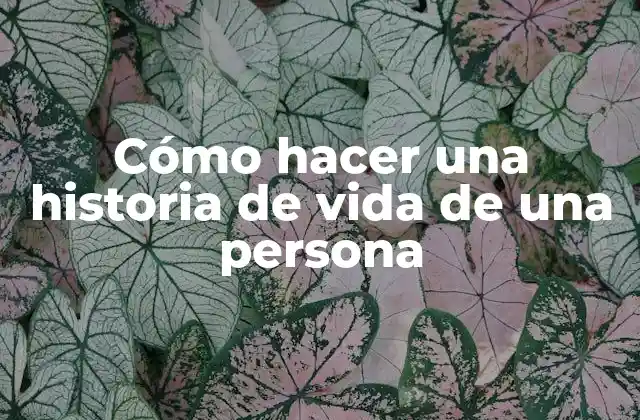 Cómo Hacer una Historia de Vida de una Persona