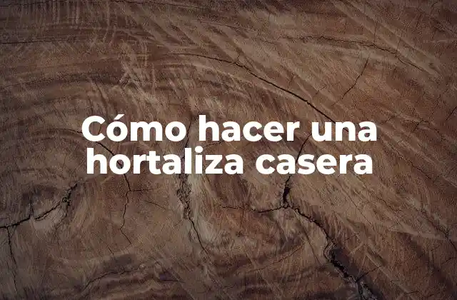 Cómo Hacer una Hortaliza Casera 2 ¿Qué es una hortaliza casera y para qué sirve?