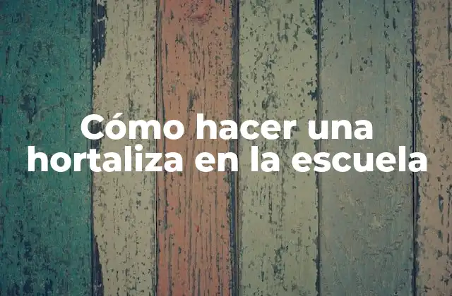 Cómo Hacer una Hortaliza en la Escuela