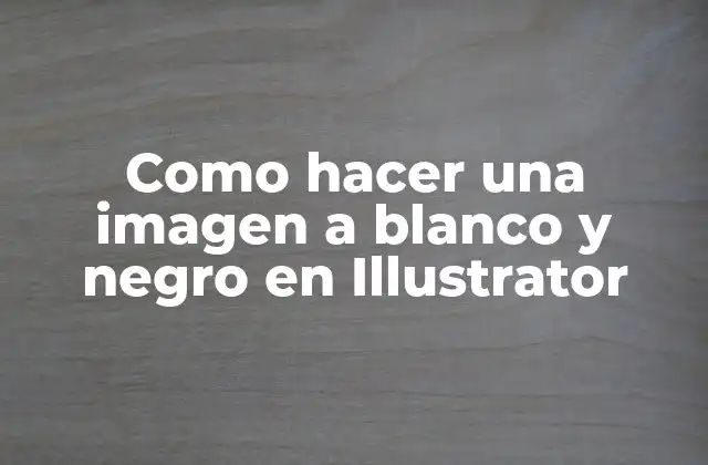 Como Hacer una Imagen a Blanco y Negro en Illustrator