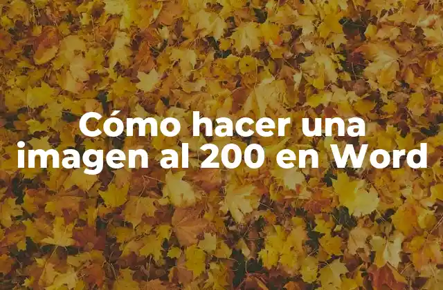 Cómo Hacer una Imagen Al 200 en Word