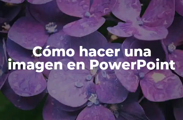 Cómo Hacer una Imagen en Powerpoint