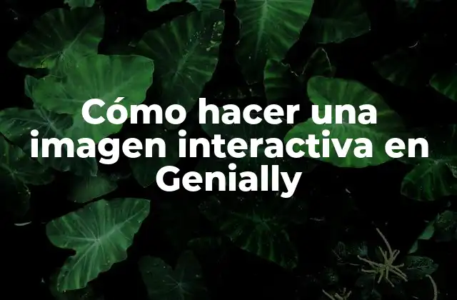Cómo Hacer una Imagen Interactiva en Genially