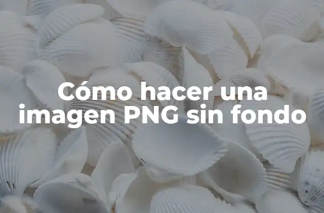 Cómo Hacer una Imagen Png sin Fondo