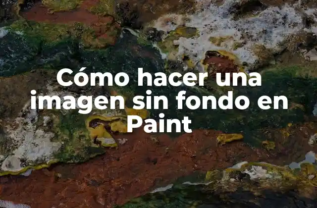 Cómo Hacer una Imagen sin Fondo en Paint