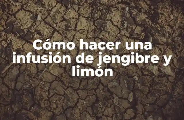 Cómo Hacer una Infusión de Jengibre y Limón