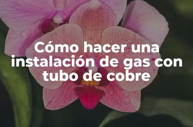 Cómo Hacer una Instalación de Gas con Tubo de Cobre
