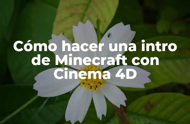Cómo hacer una intro de Minecraft con Cinema 4D