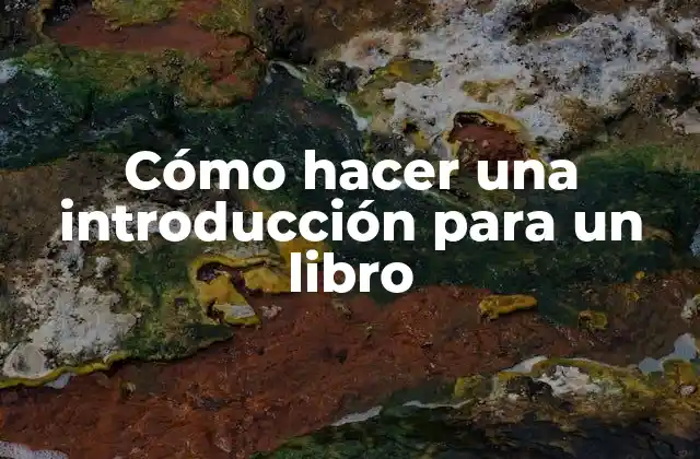 Cómo hacer una introducción para un libro