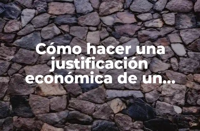 Cómo Hacer una Justificación Económica de un Proyecto