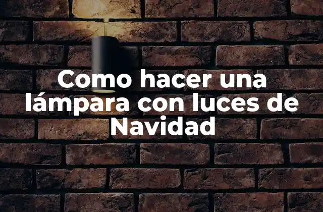 Como Hacer una Lámpara con Luces de Navidad