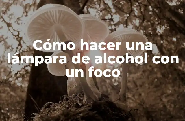 Cómo Hacer una Lámpara de Alcohol con un Foco