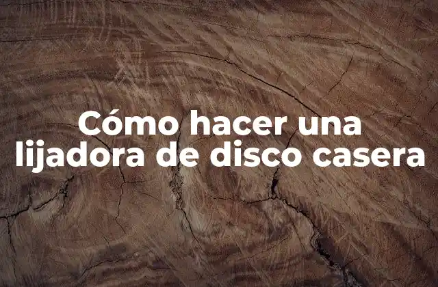 Cómo Hacer una Lijadora de Disco Casera 2 Cómo hacer una lijadora de disco casera