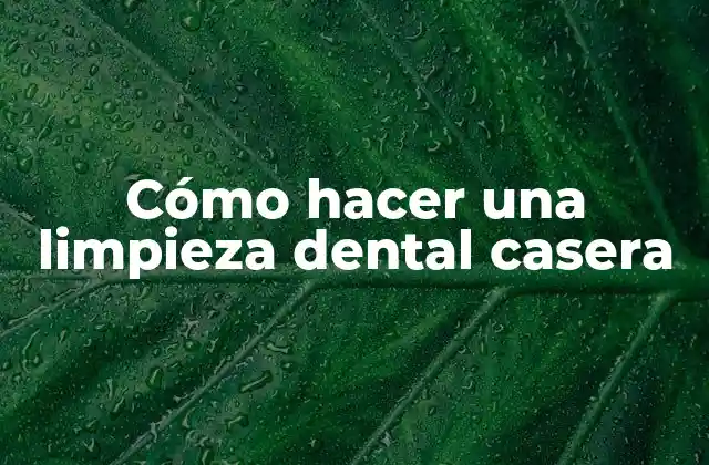 Cómo Hacer una Limpieza Dental Casera