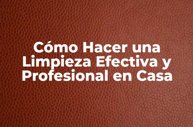 Cómo Hacer una Limpieza Efectiva y Profesional en Casa 2 Cómo Prepararte para la Limpieza