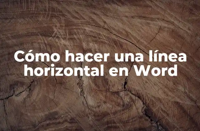 Cómo Hacer una Línea Horizontal en Word 2 Cómo hacer una línea horizontal en Word