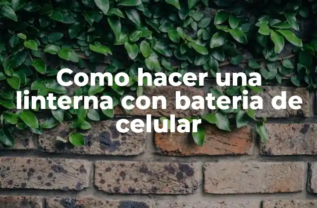Como Hacer una Linterna con Bateria de Celular