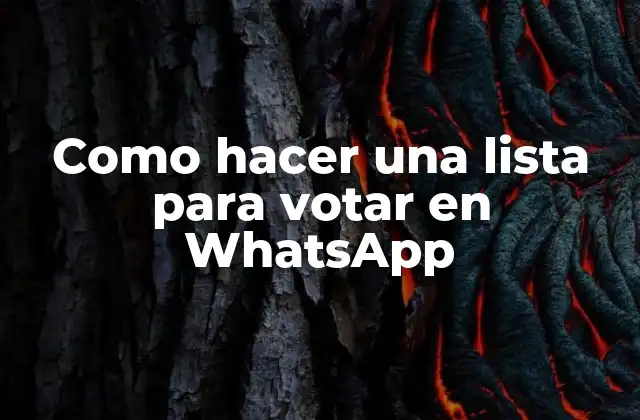 ¿Qué es una lista de votación en WhatsApp?