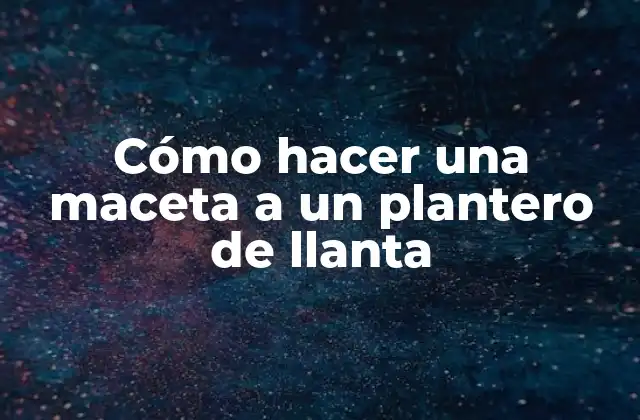 Cómo Hacer una Maceta a un Plantero de Llanta