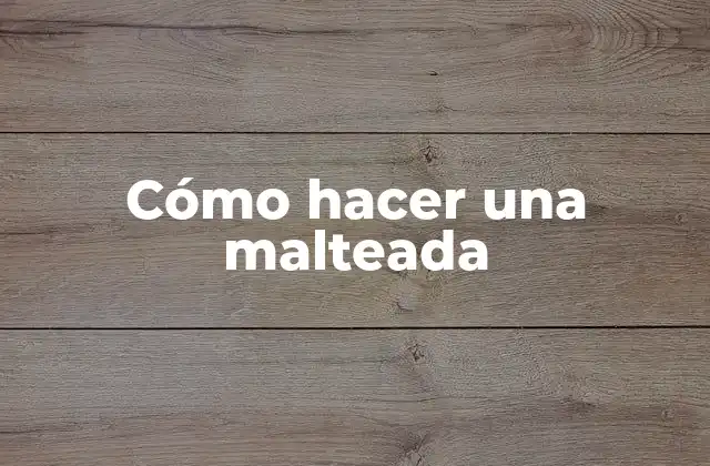 Cómo Hacer una Malteada