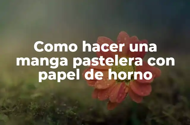 Como Hacer una Manga Pastelera con Papel de Horno