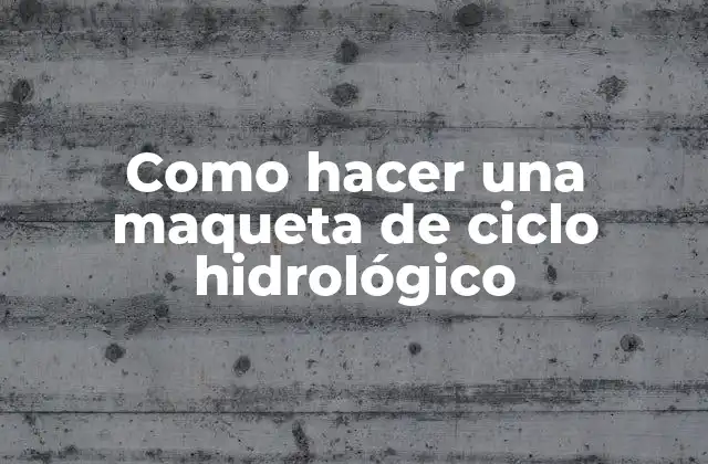 Como Hacer una Maqueta de Ciclo Hidrológico 2 ¿Qué es una maqueta de ciclo hidrológico?