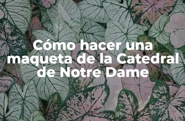 Cómo Hacer una Maqueta de la Catedral de Notre Dame
