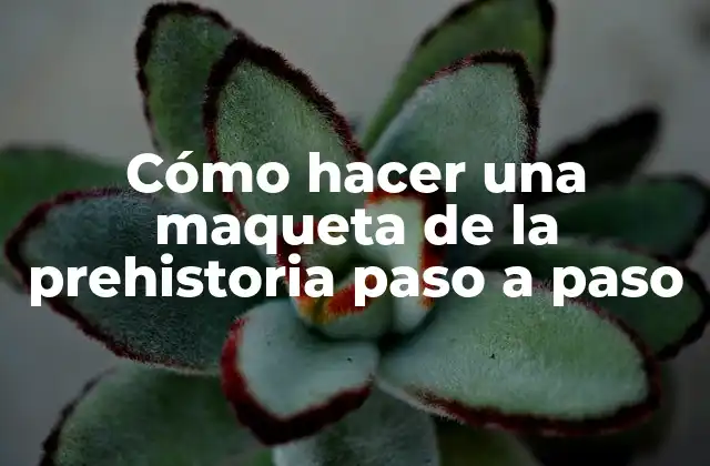 Cómo Hacer una Maqueta de la Prehistoria Paso a Paso