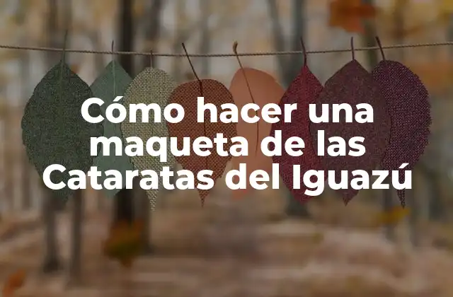 Cómo Hacer una Maqueta de las Cataratas Del Iguazú