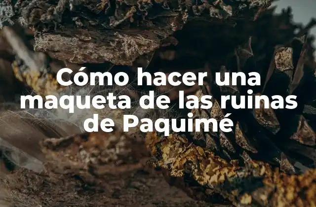 Cómo Hacer una Maqueta de las Ruinas de Paquimé