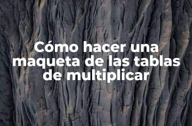 Cómo Hacer una Maqueta de las Tablas de Multiplicar 2 Cómo hacer una maqueta de las tablas de multiplicar