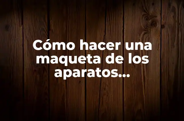 Cómo Hacer una Maqueta de los Aparatos Reproductores