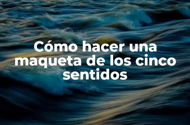 Cómo Hacer una Maqueta de los Cinco Sentidos