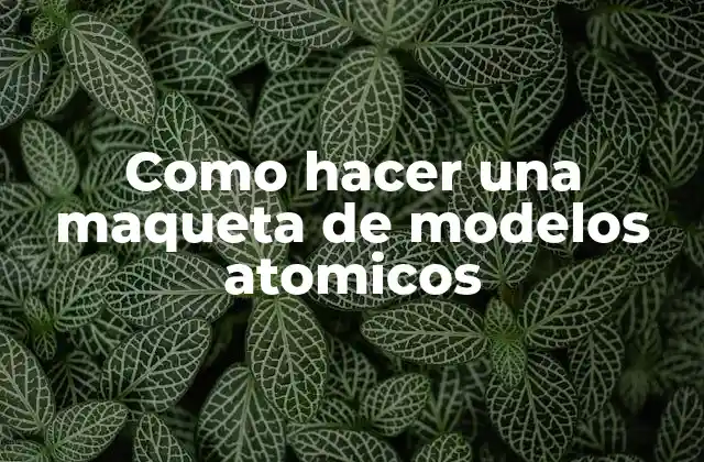 ¿Qué es una maqueta de modelos atómicos?