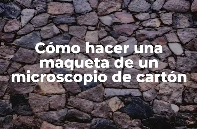 Cómo Hacer una Maqueta de un Microscopio de Cartón