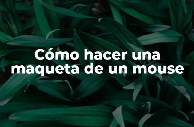 Cómo Hacer una Maqueta de un Mouse
