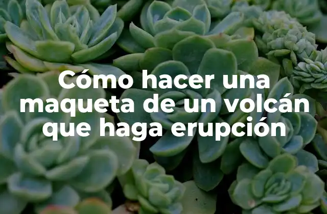 Cómo Hacer una Maqueta de un Volcán que Haga Erupción
