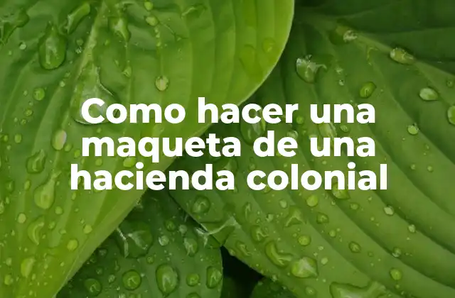 Como Hacer una Maqueta de una Hacienda Colonial 2 Qué es una hacienda colonial y para qué sirve una maqueta