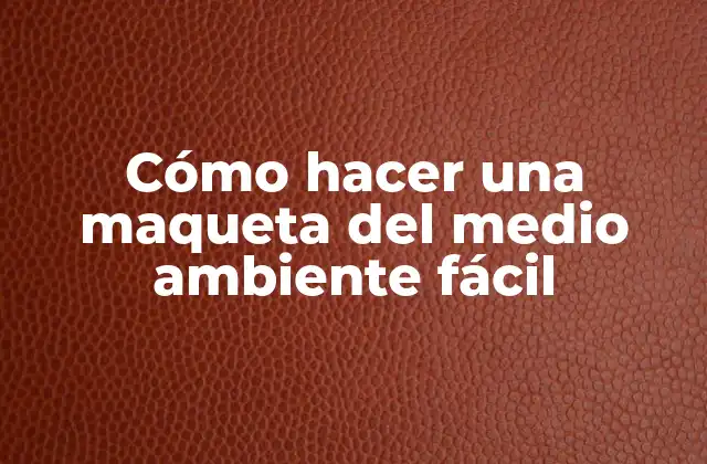 Cómo Hacer una Maqueta Del Medio Ambiente Fácil 2 Cómo hacer una maqueta del medio ambiente fácil