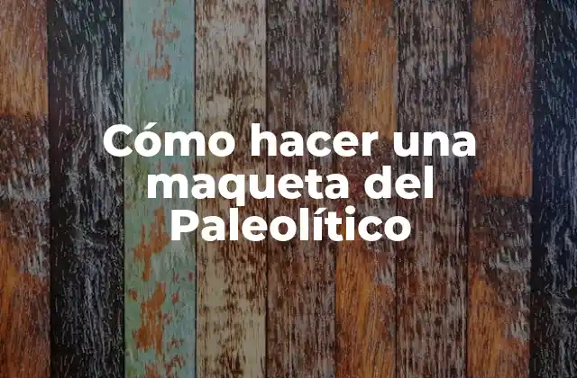 Cómo Hacer una Maqueta Del Paleolítico