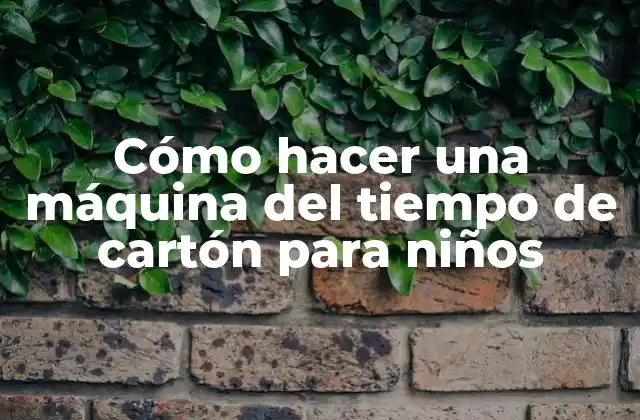 Cómo Hacer una Máquina Del Tiempo de Cartón para Niños