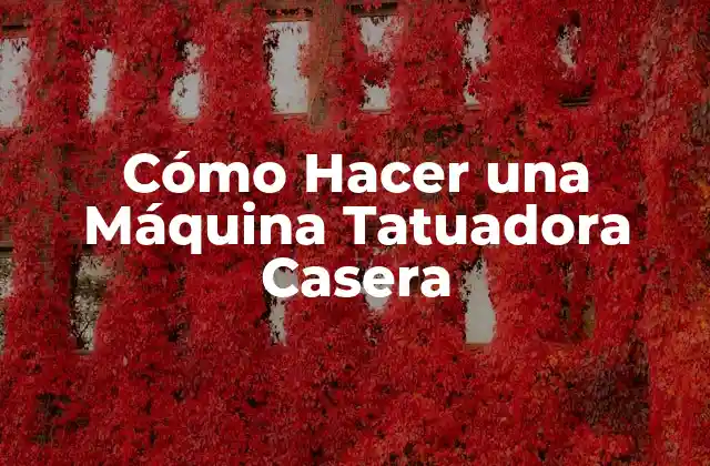 Cómo Hacer una Máquina Tatuadora Casera