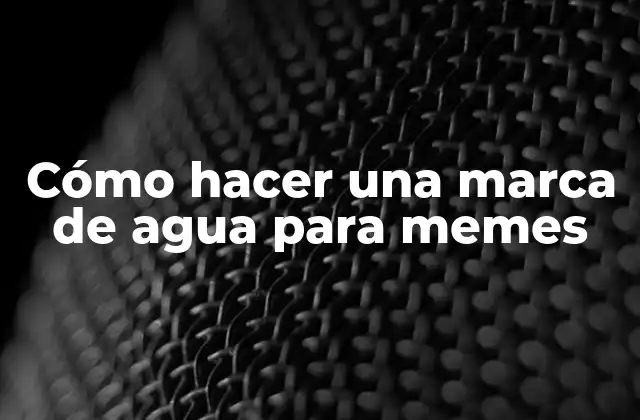 Cómo Hacer una Marca de Agua para Memes
