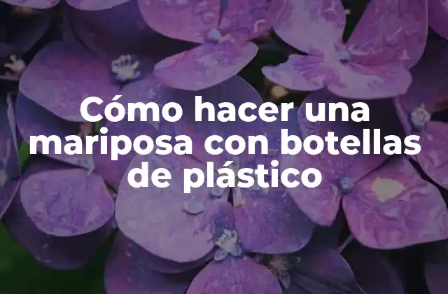 Cómo Hacer una Mariposa con Botellas de Plástico
