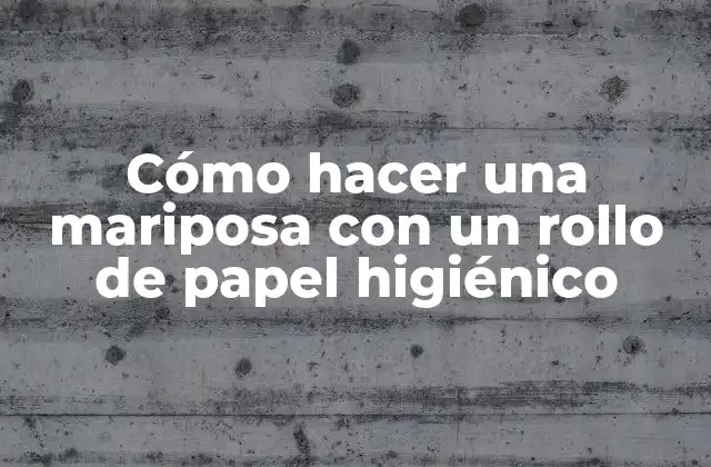 Cómo Hacer una Mariposa con un Rollo de Papel Higiénico