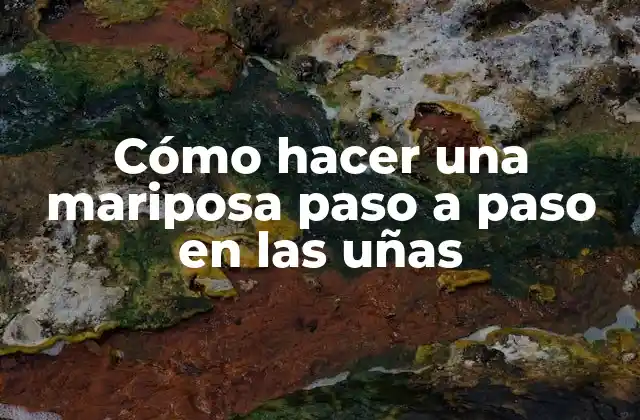 Cómo Hacer una Mariposa Paso a Paso en las Uñas